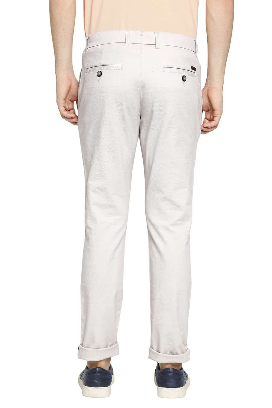 BASICS TAPERED FIT MOONSTRUCK GREY STRETCH TROUSER