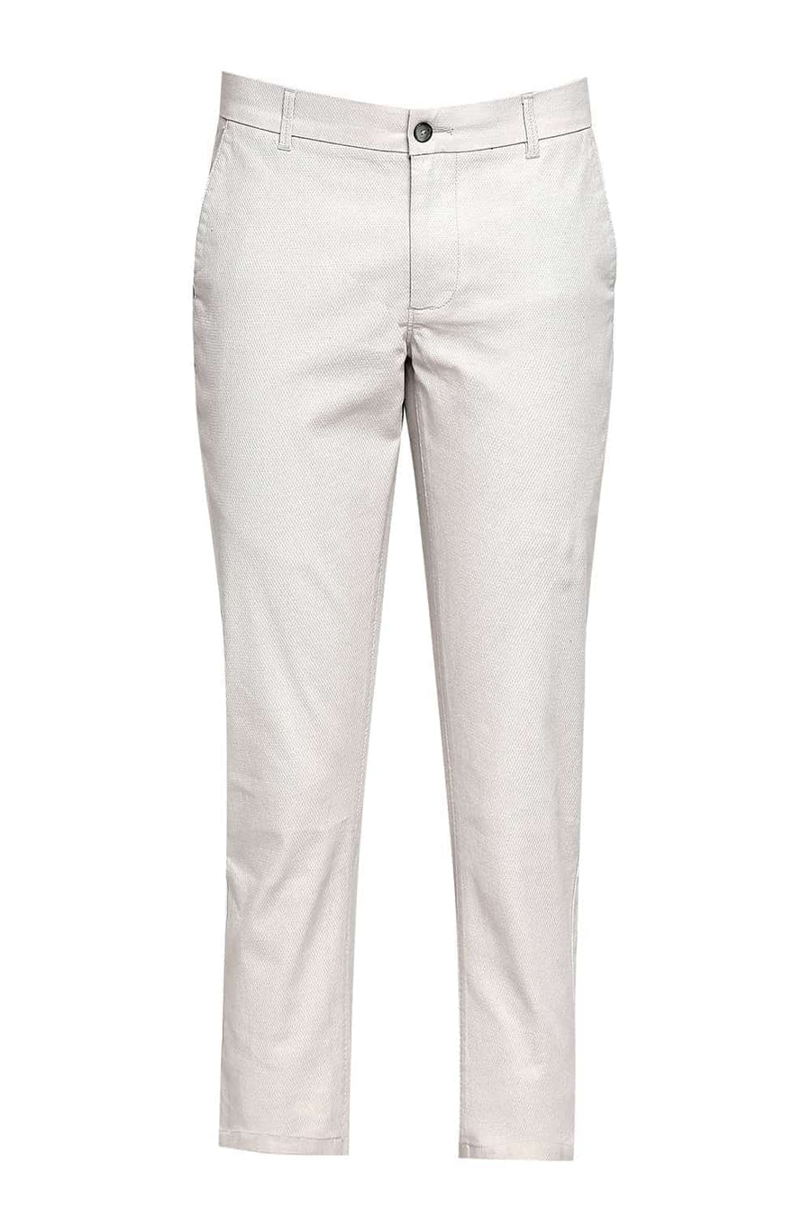 BASICS TAPERED FIT MOONSTRUCK GREY STRETCH TROUSER