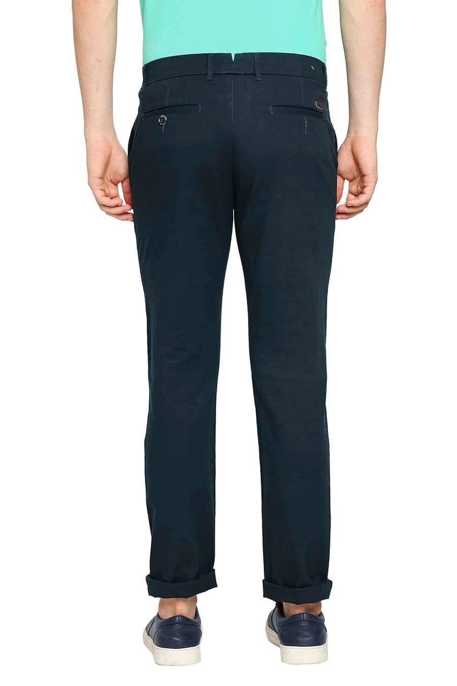BASICS TAPERED FIT STARGAZER GREEN STRETCH TROUSER
