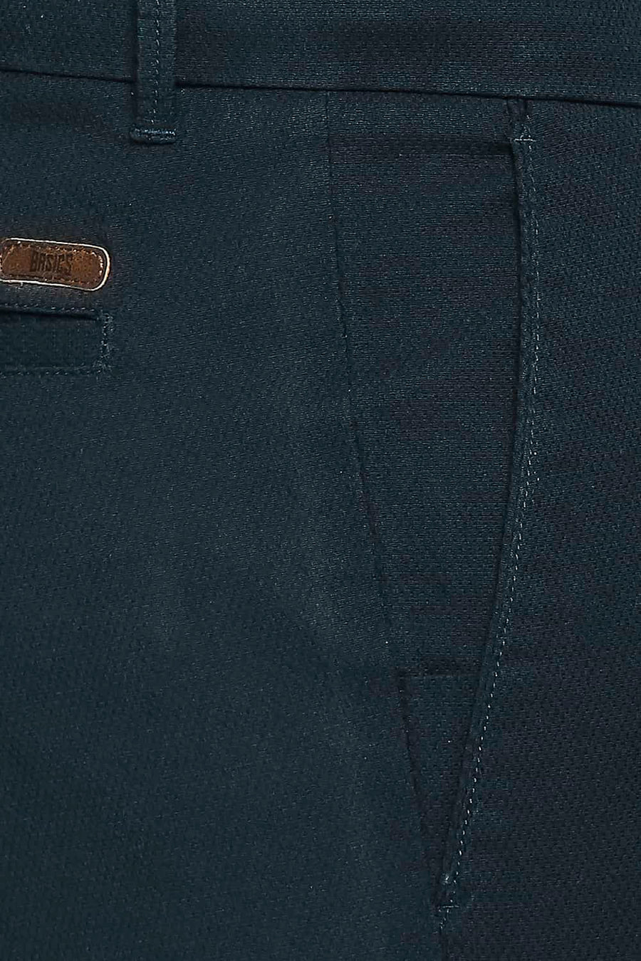 BASICS TAPERED FIT STARGAZER GREEN STRETCH TROUSER