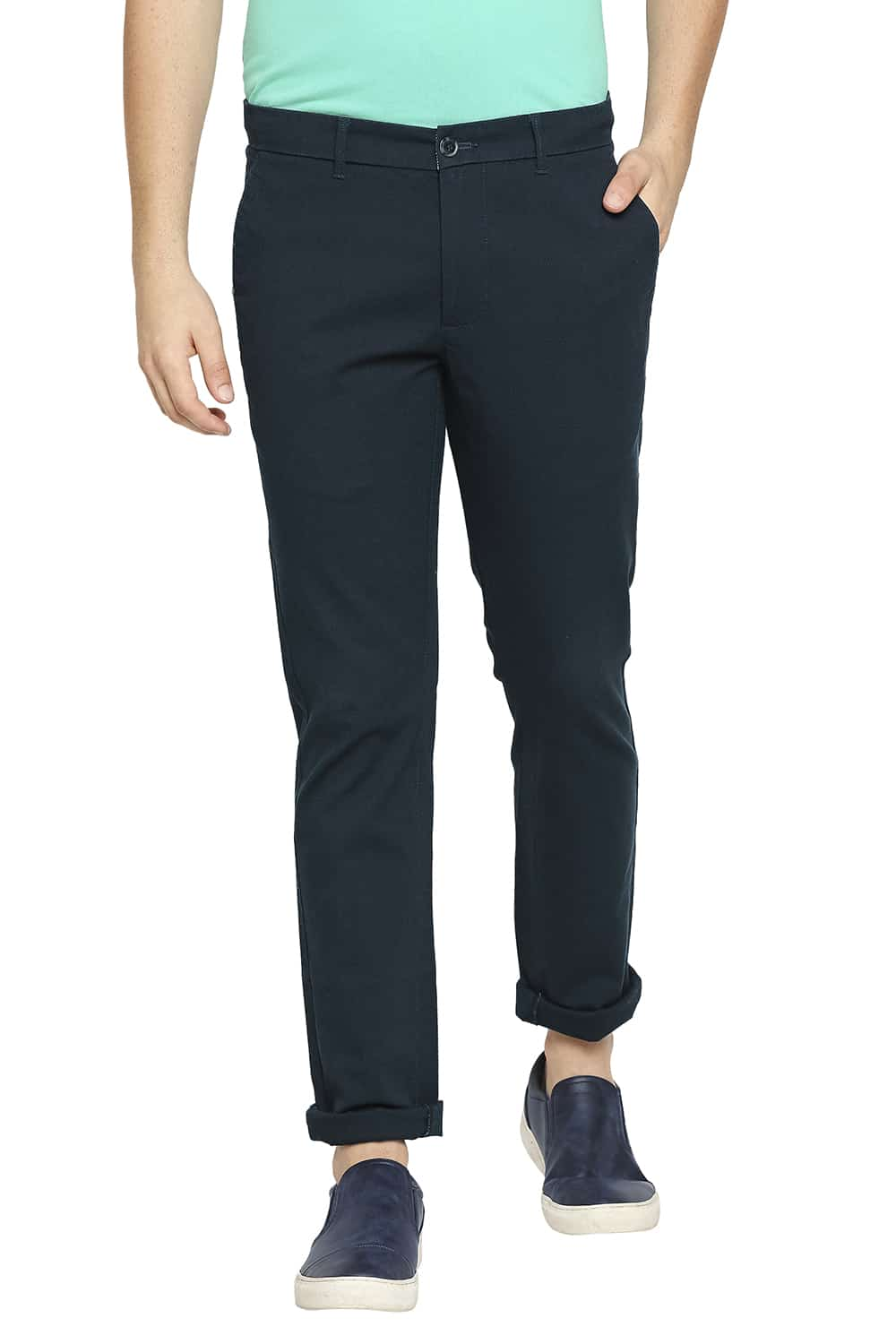 BASICS TAPERED FIT STRETCH TROUSER