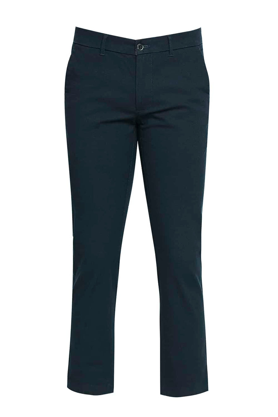 BASICS TAPERED FIT STARGAZER GREEN STRETCH TROUSER