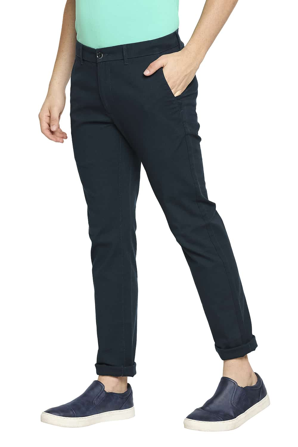 BASICS TAPERED FIT STRETCH TROUSER