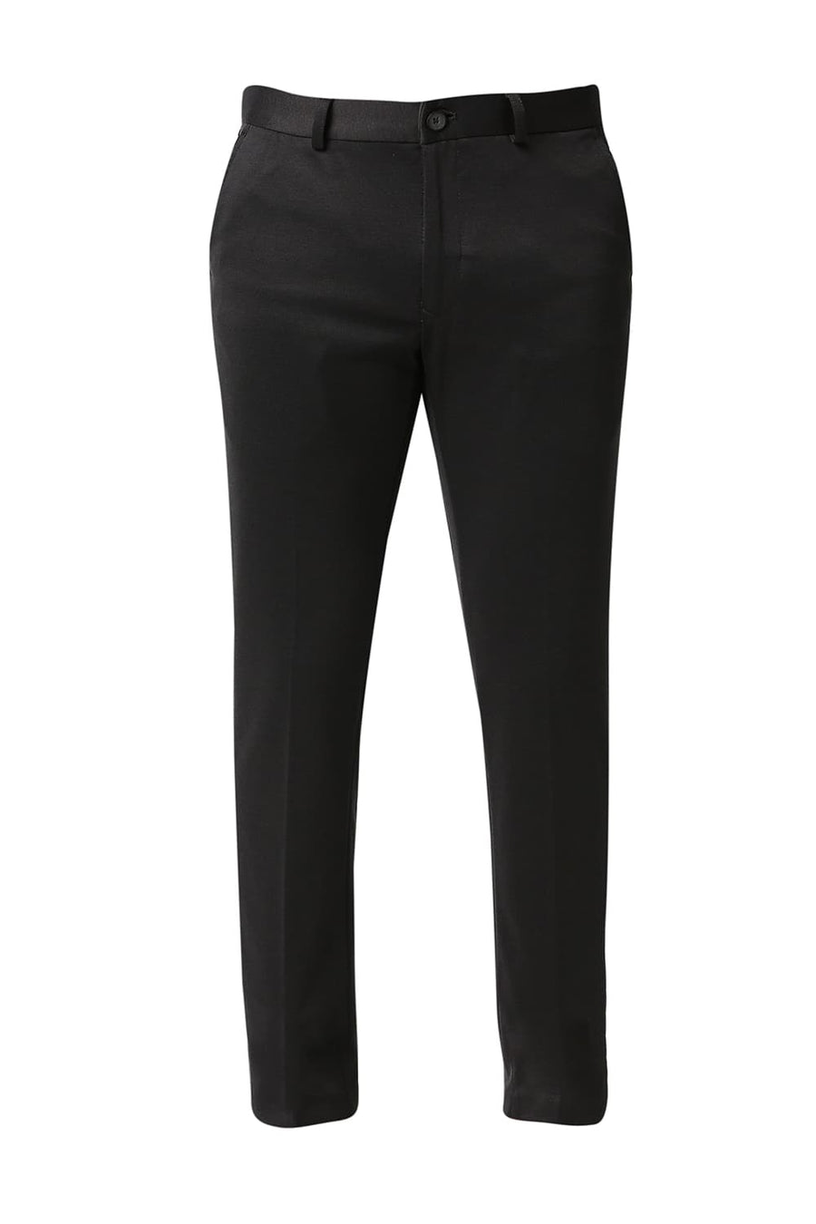 BASICS TAPERED FIT OYSTER GREY KNIT TROUSERS