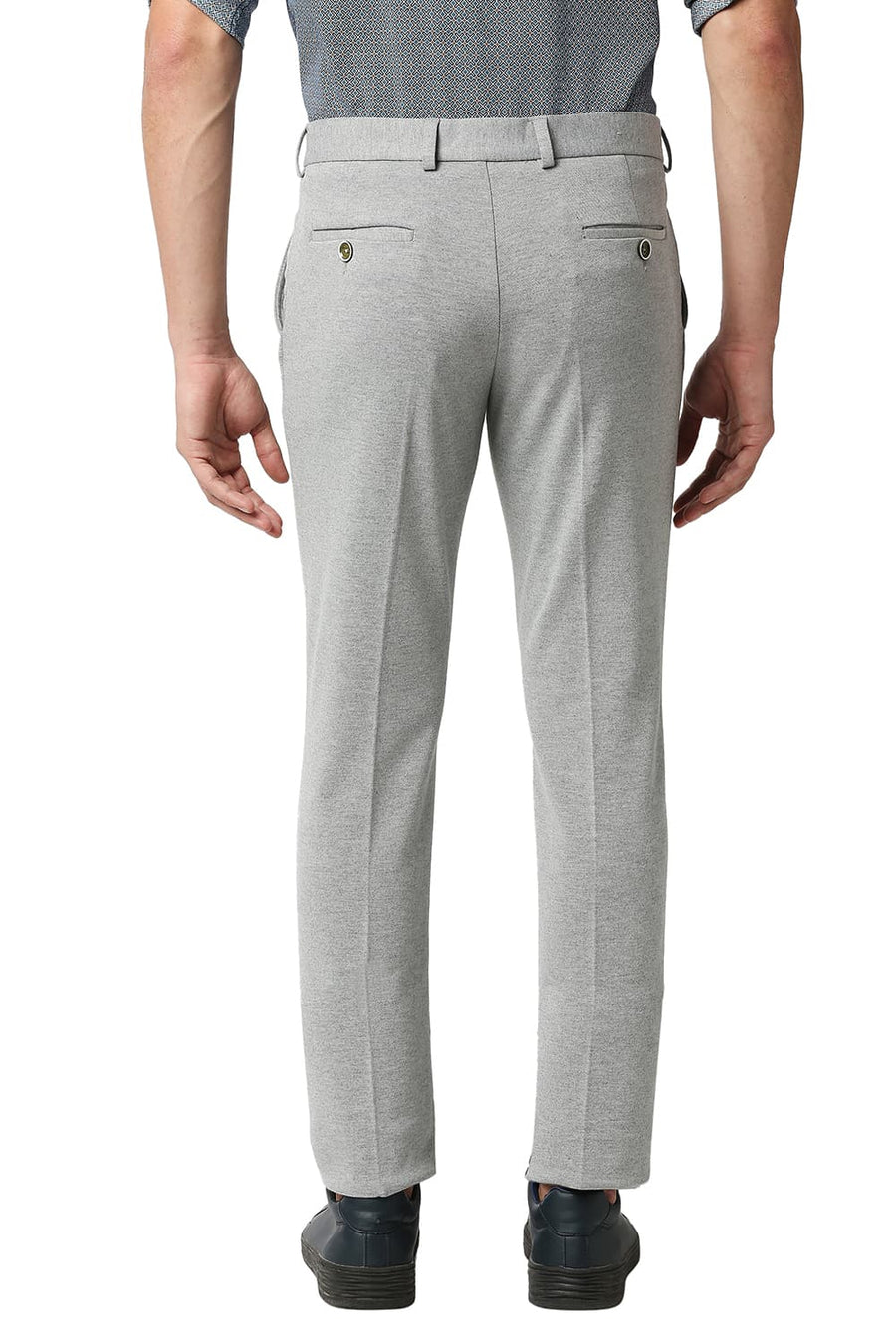 BASICS TAPERED FIT ANTARCTICA GREY KNIT TROUSERS
