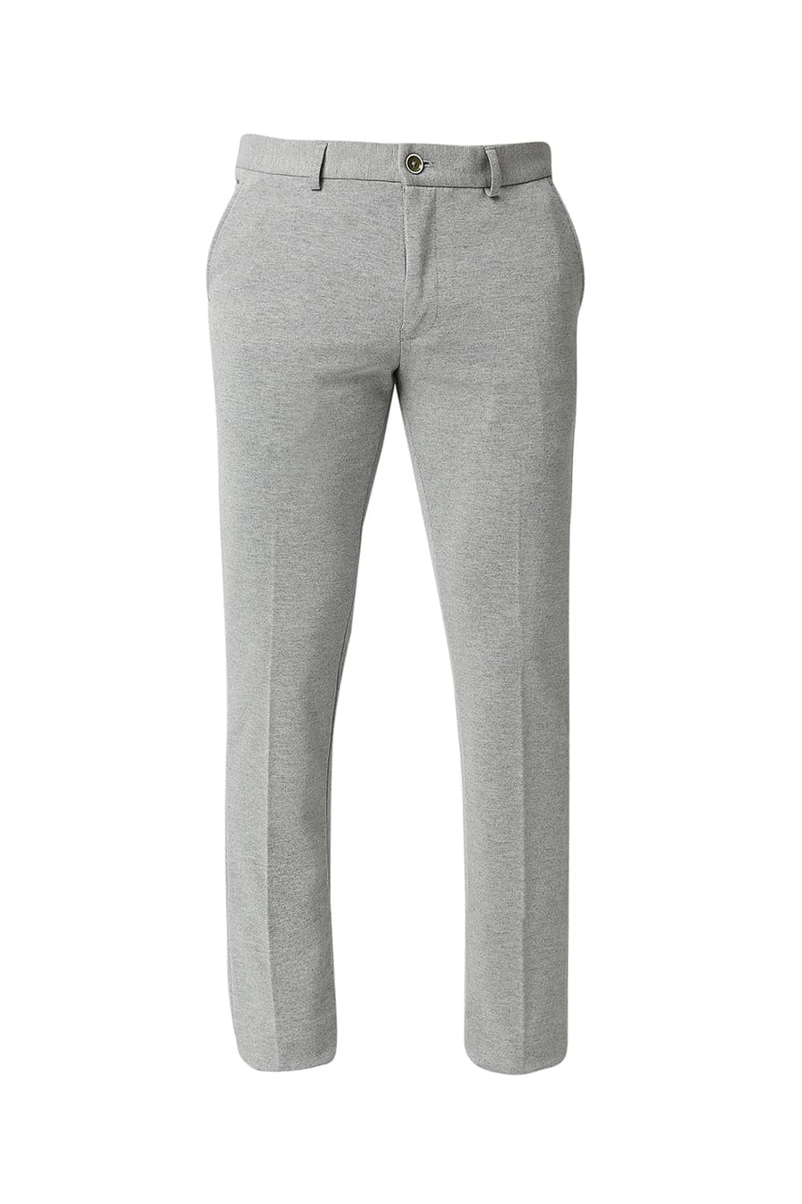 BASICS TAPERED FIT ANTARCTICA GREY KNIT TROUSERS