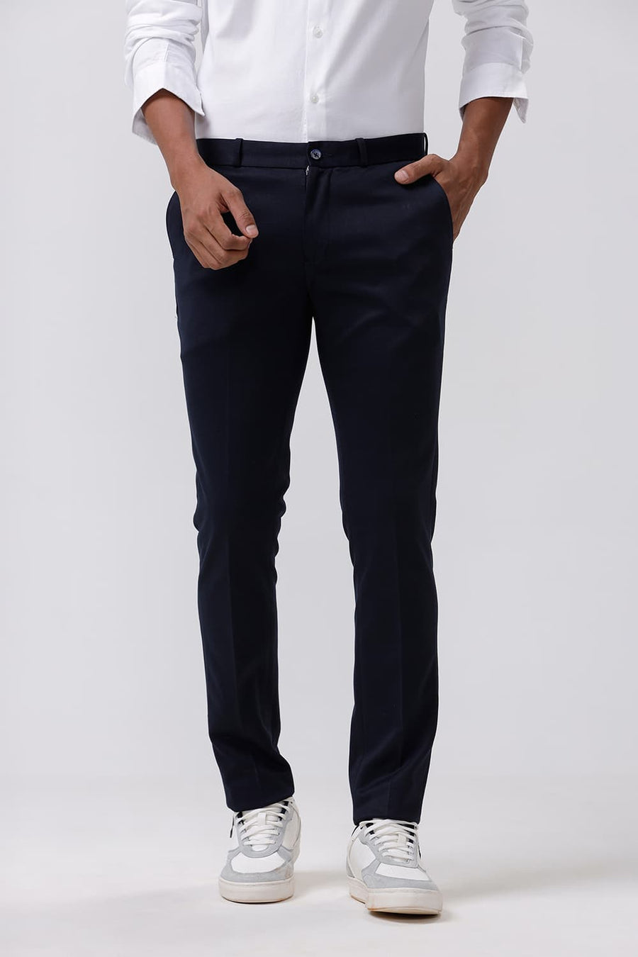 BASICS TAPERED FIT OUTER SPACE KNIT TROUSER