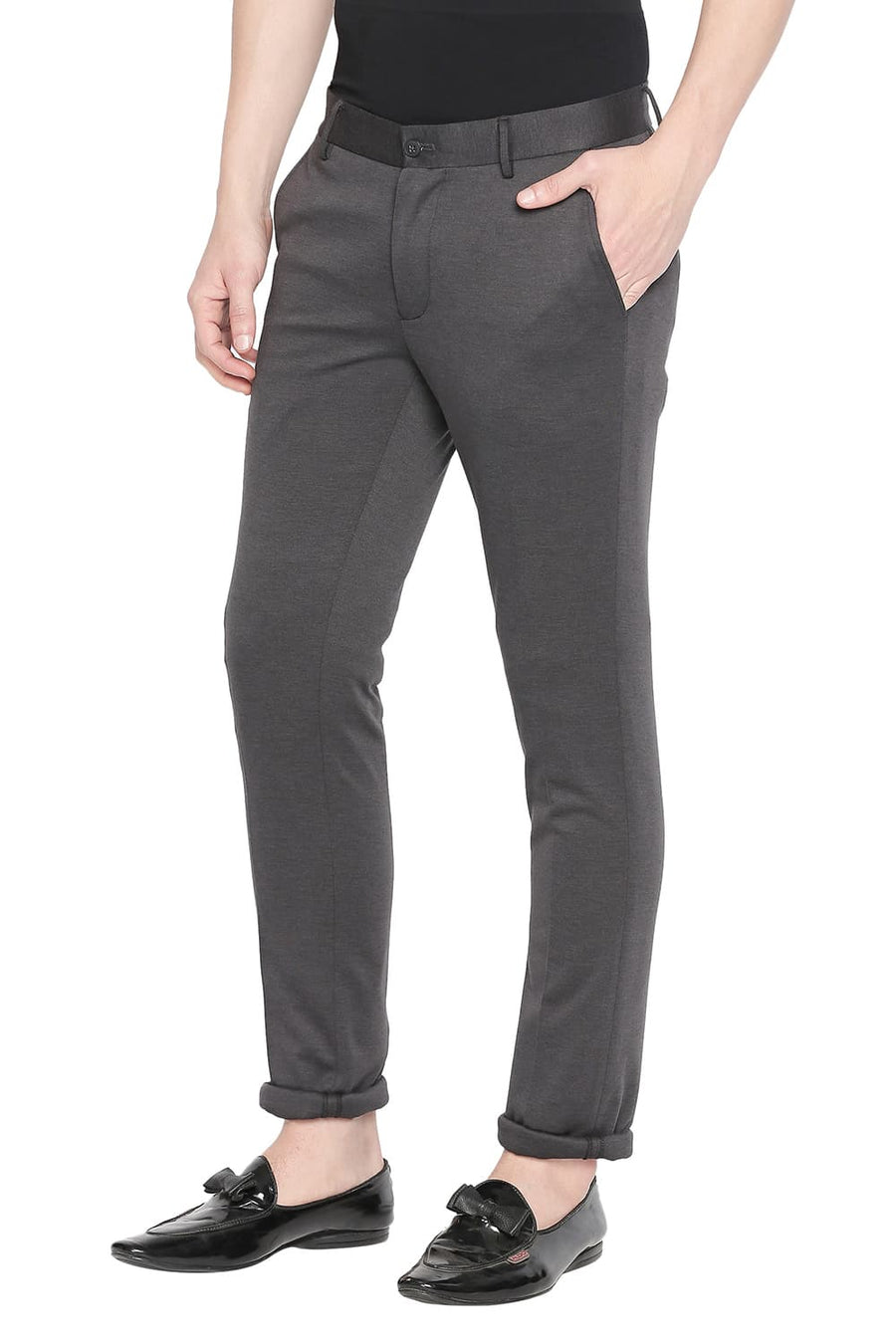 BASICS TAPERED FIT CASTLE ROCK KNIT TROUSER