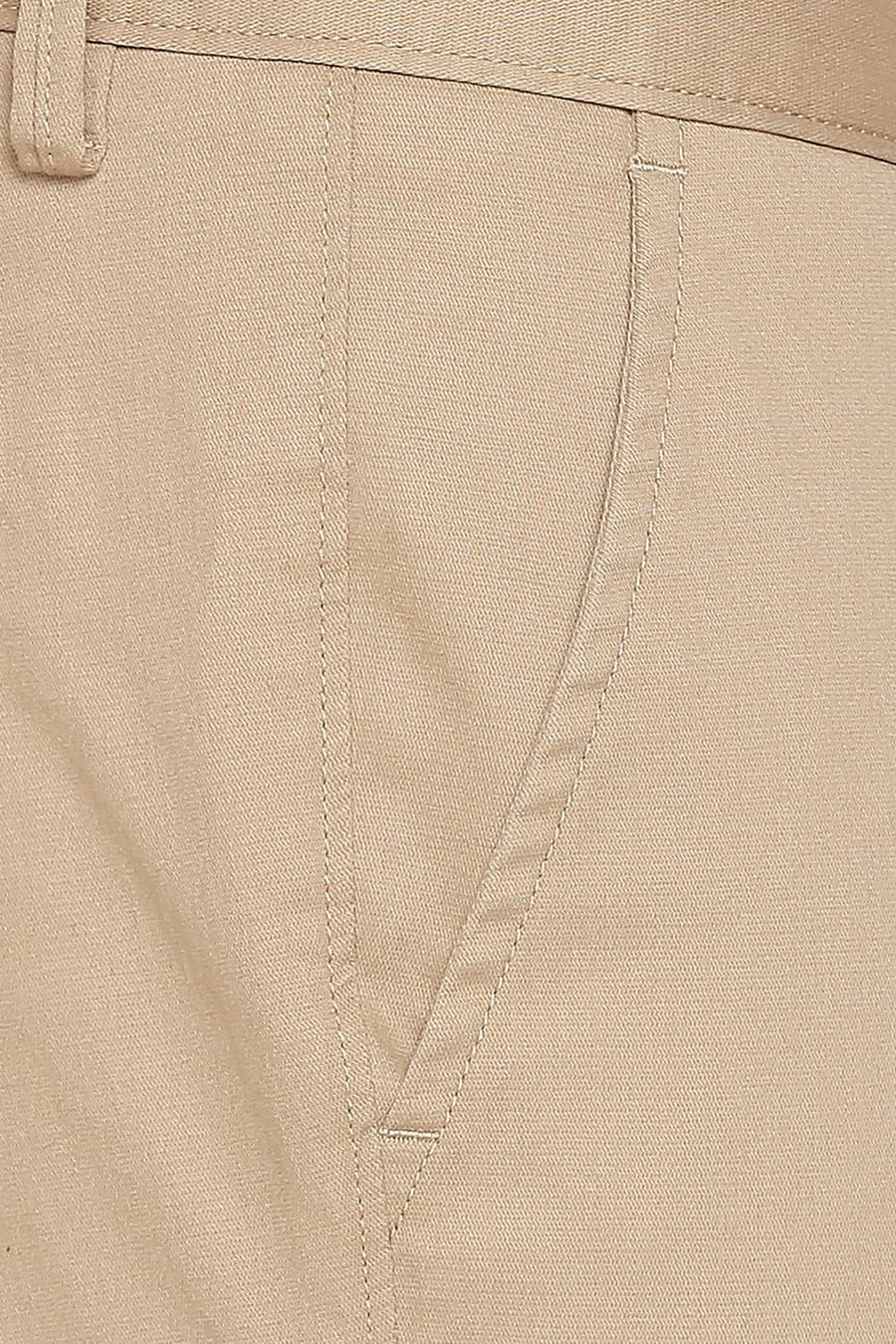 BASICS TAPERED FIT PRAIRIE KHAKI STRETCH TROUSER