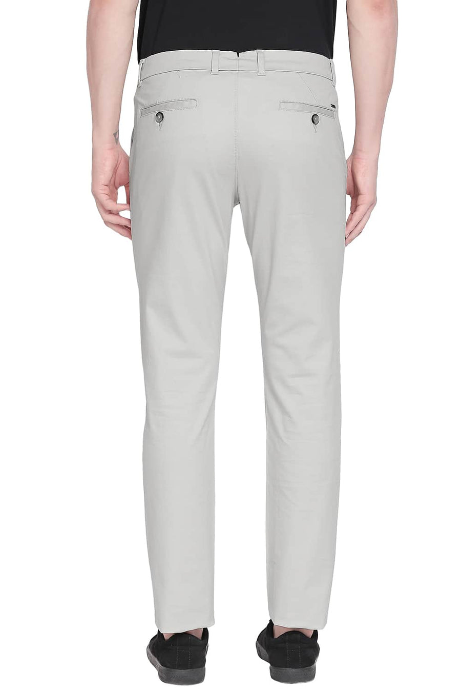 BASICS TAPERED FIT PELICAN STRETCH TROUSER