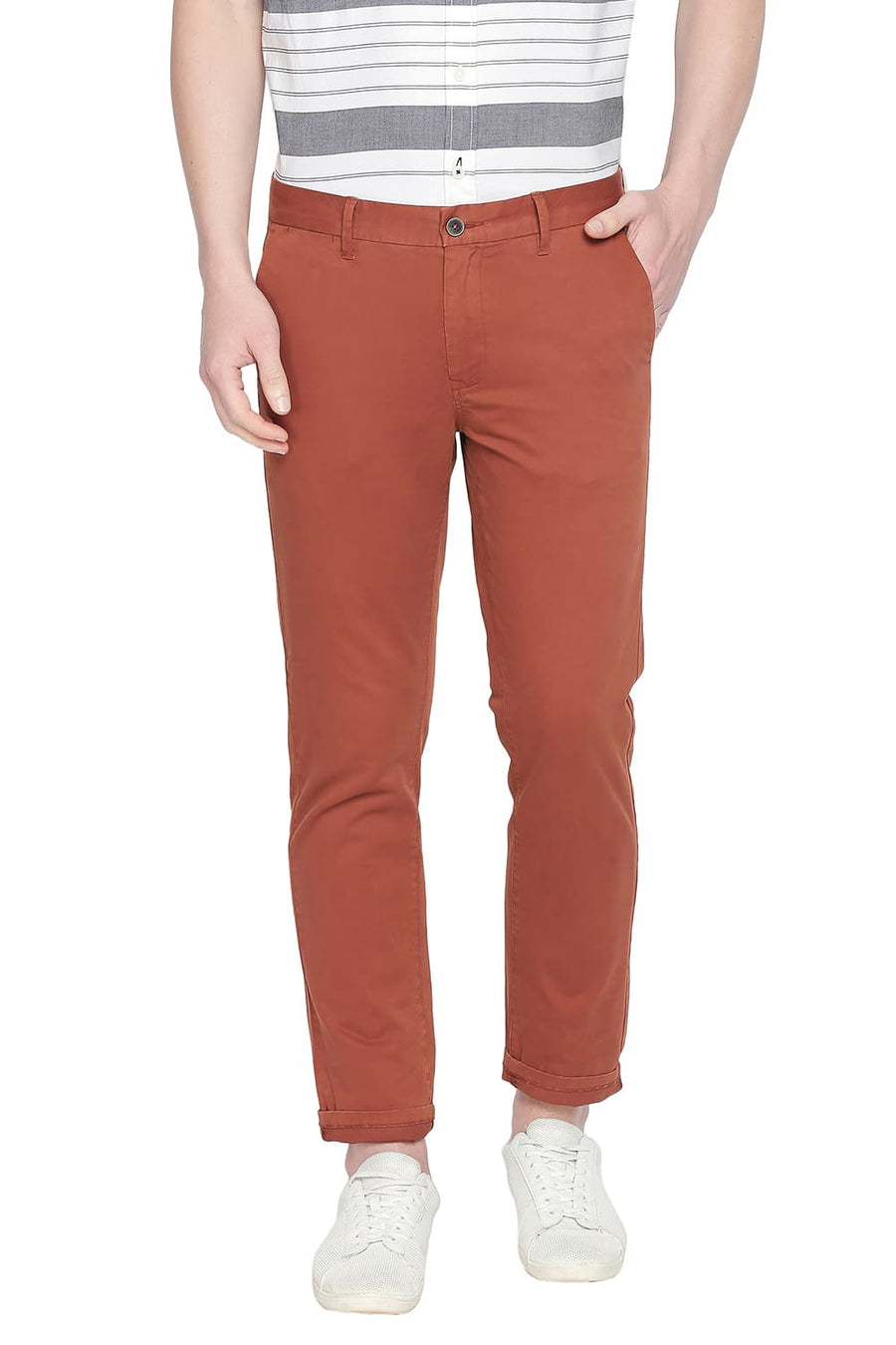 BASICS TAPERED FIT PICANTE STRETCH TROUSER
