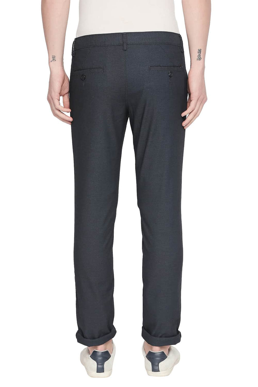 BASICS TAPERED FIT MAJOLICA BLUE STRETCH TROUSER