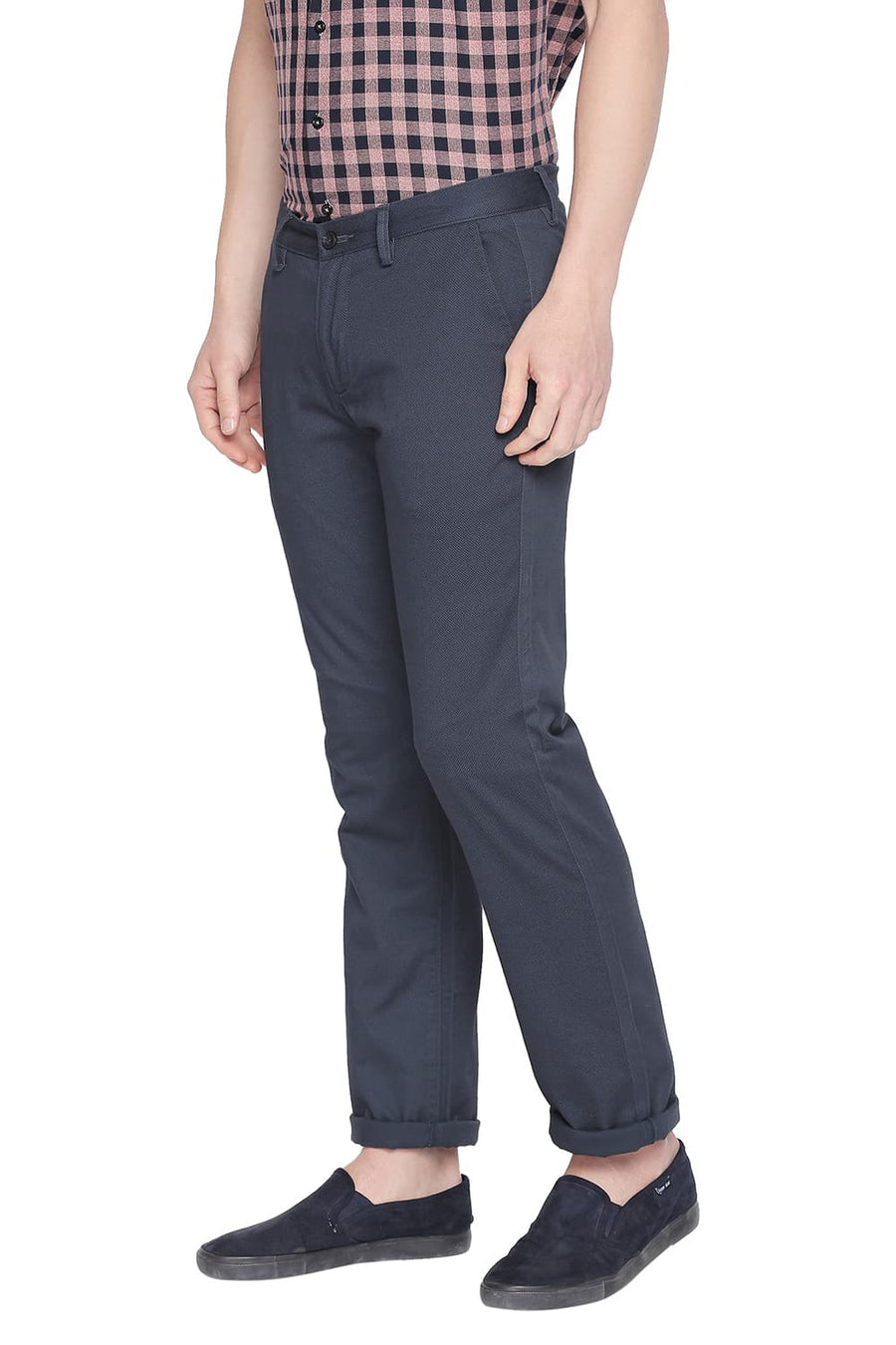 BASICS TAPERED FIT INSIGNIA BLUE STRETCH TROUSER