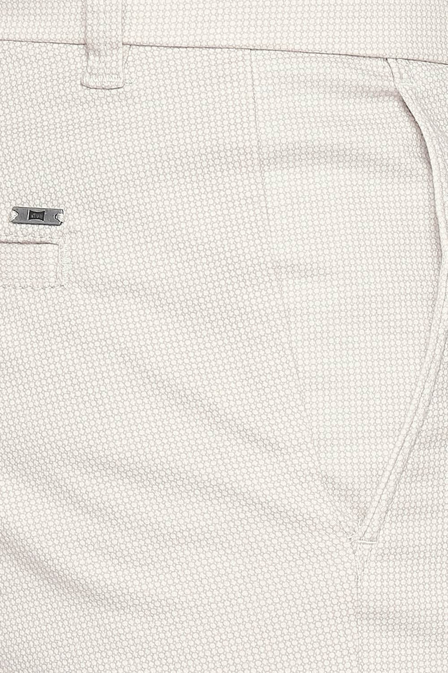 BASICS TAPERED FIT CAP GREY STRETCH TROUSER