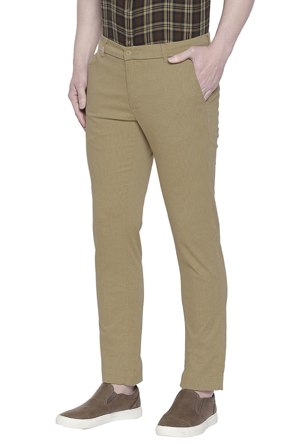 BASICS TAPERED FIT STRETCH TROUSER