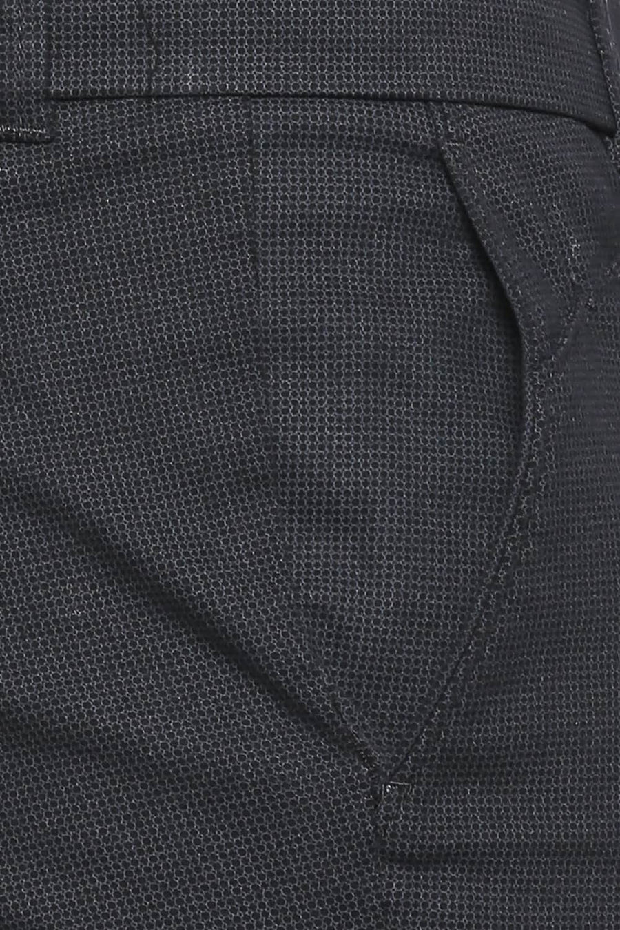 BASICS TAPERED FIT PIRATE BLACK STRETCH TROUSER