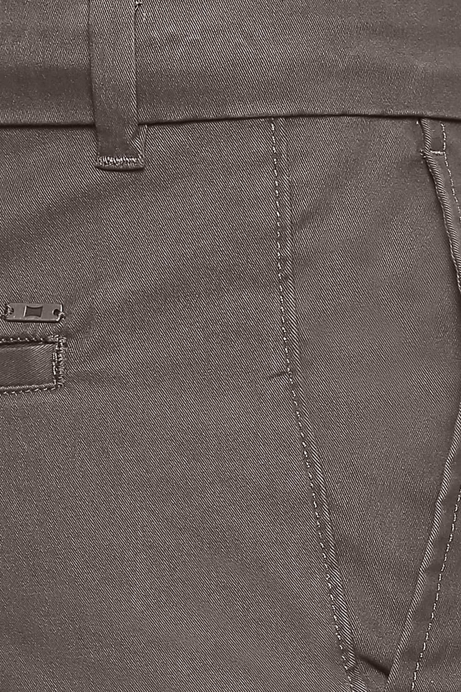 BASICS TAPERED FIT DARK EARTH STRETCH TROUSER