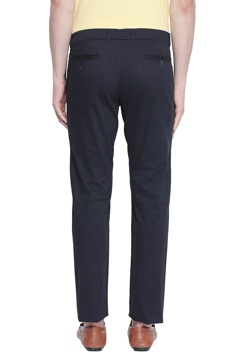 BASICS TAPERED FIT GRAPHITE STRETCH TROUSER