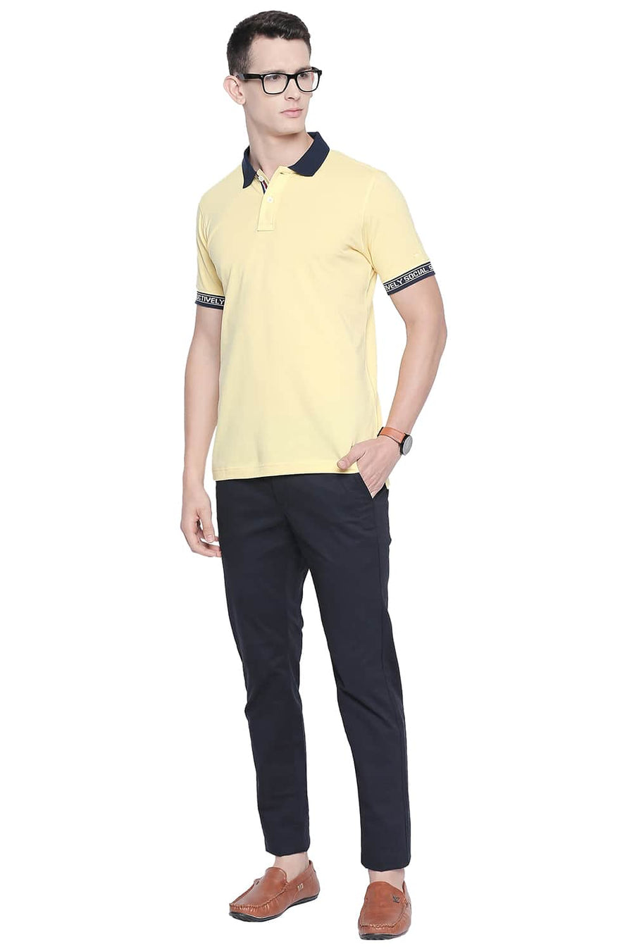 BASICS TAPERED FIT GRAPHITE STRETCH TROUSER