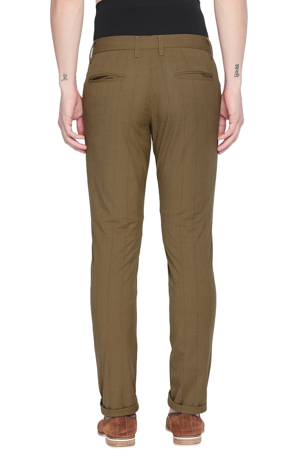 BASICS TAPERED FIT STRETCH TROUSER