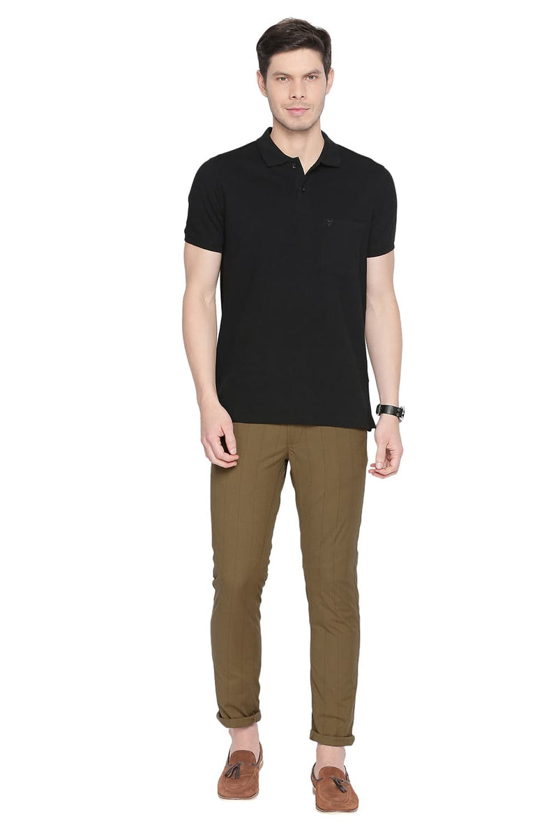 BASICS TAPERED FIT STRETCH TROUSER