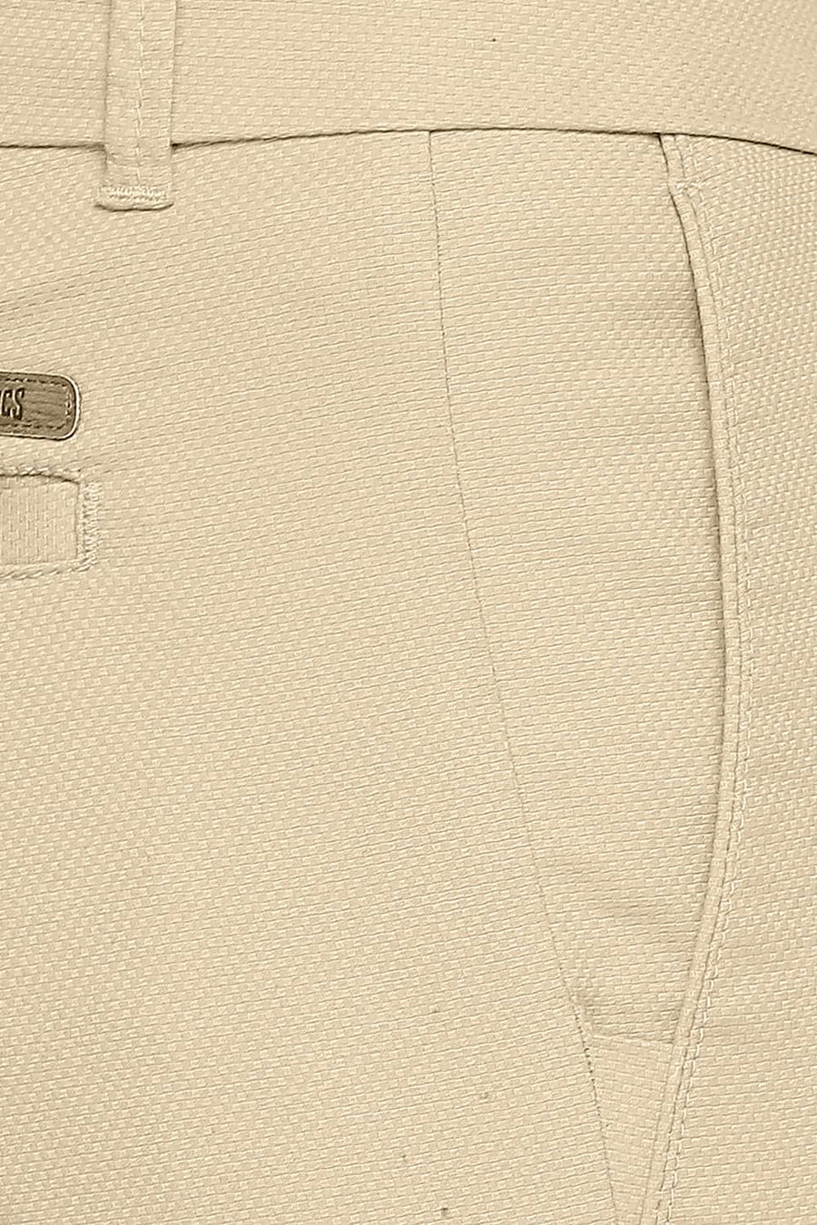 BASICS TAPERED FIT TAOS TAUPE STRETCH TROUSER