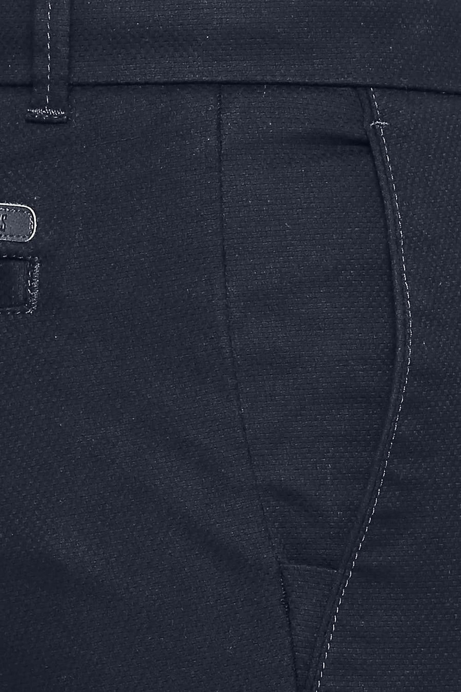 BASICS TAPERED FIT NAVY ECLIPSE STRETCH TROUSER