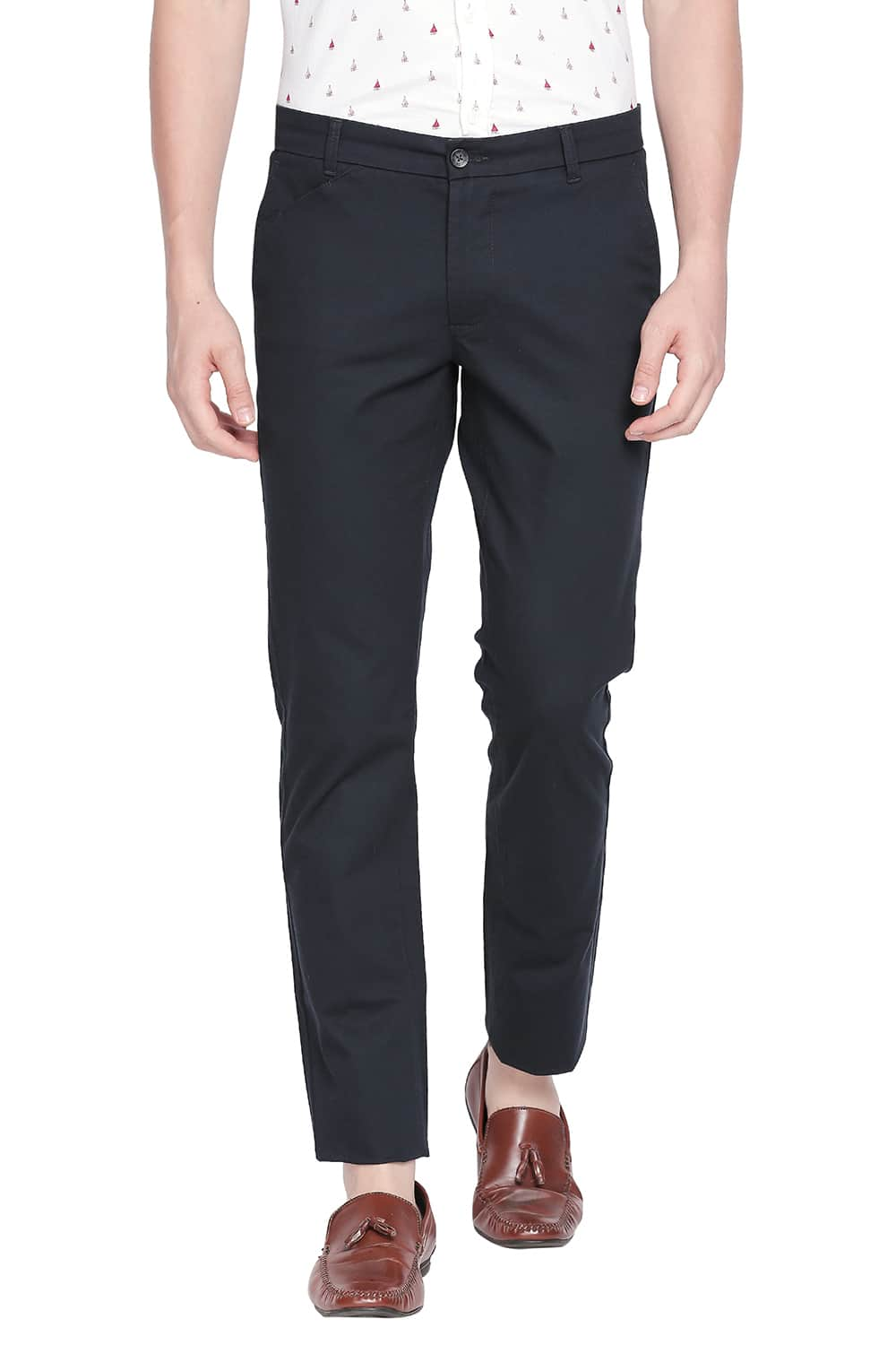 BASICS TAPERED FIT STRETCH TROUSER