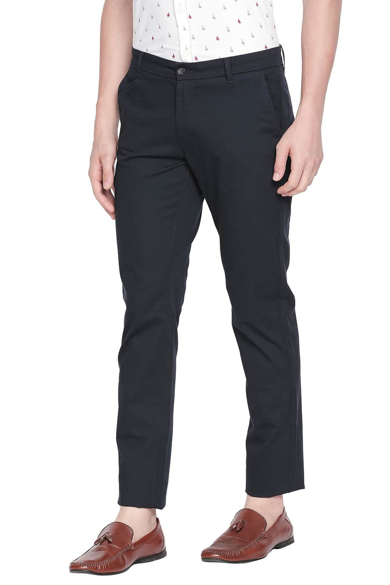 BASICS TAPERED FIT STRETCH TROUSER