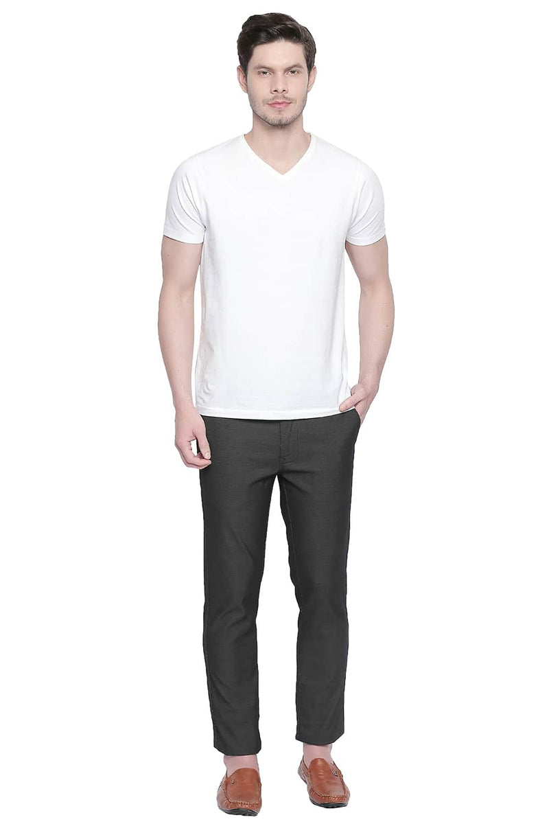 BASICS TAPERED FIT STRETCH TROUSER