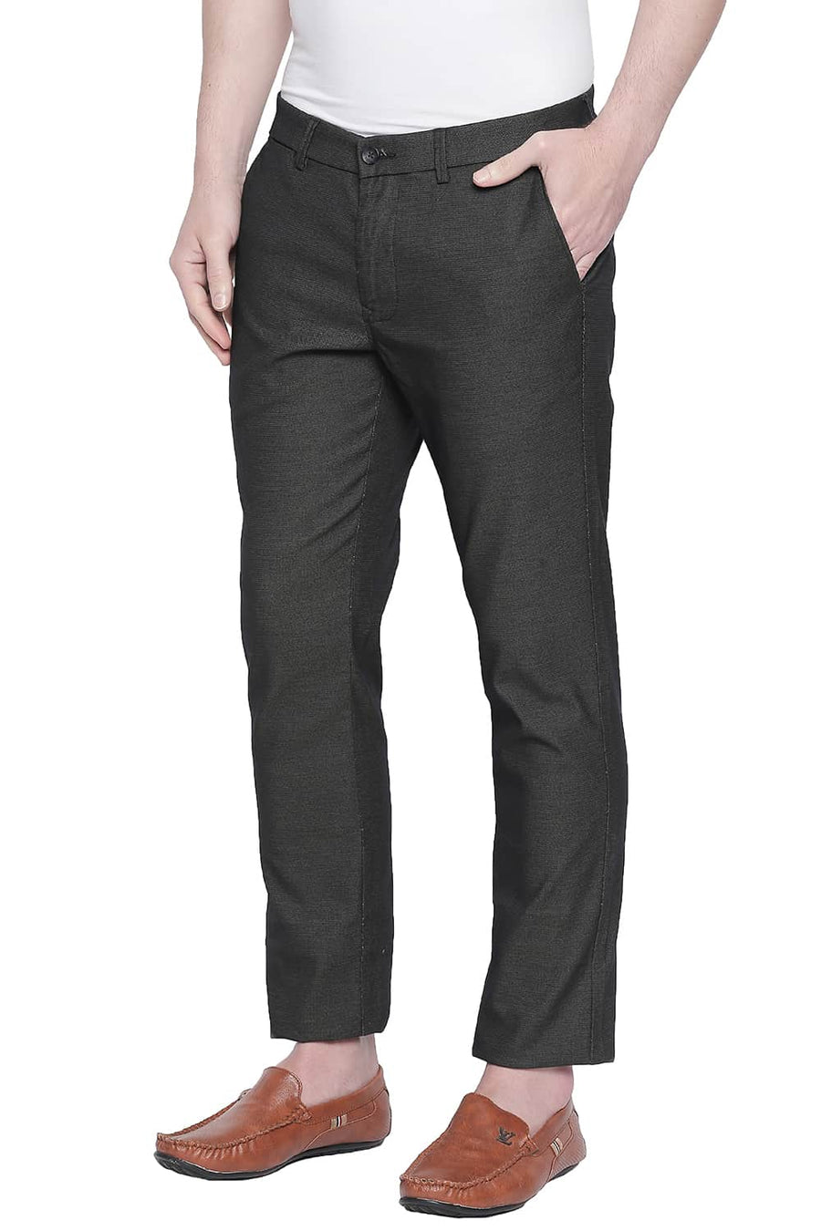 BASICS TAPERED FIT CASTLEROCK STRETCH TROUSER