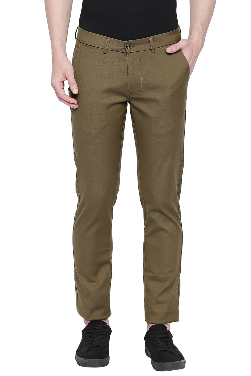 BASICS TAPERED FIT STRETCH TROUSER