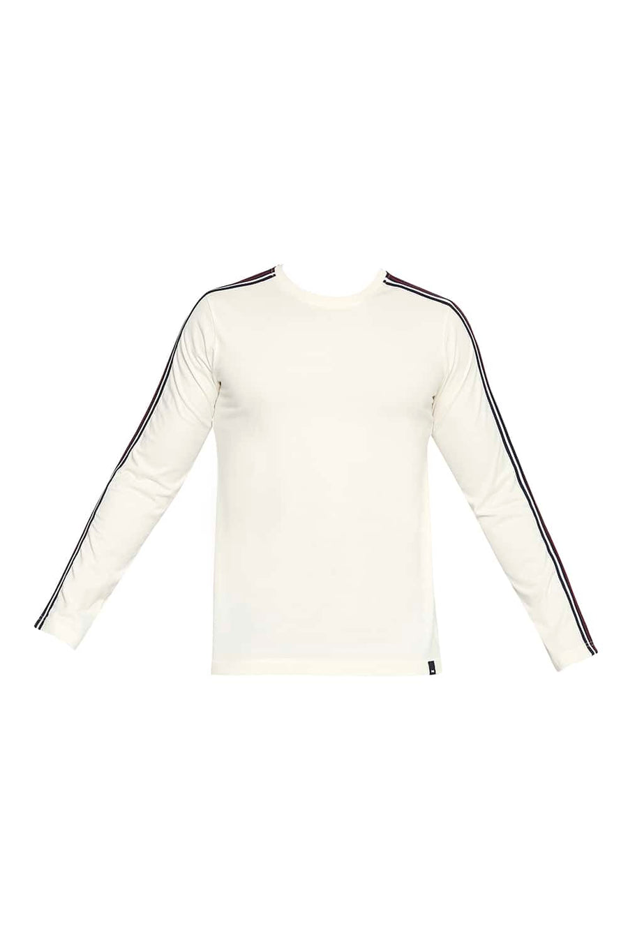 BASICS MUSCLE FIT CANNOLI CREAM CREW NECK T SHIRT