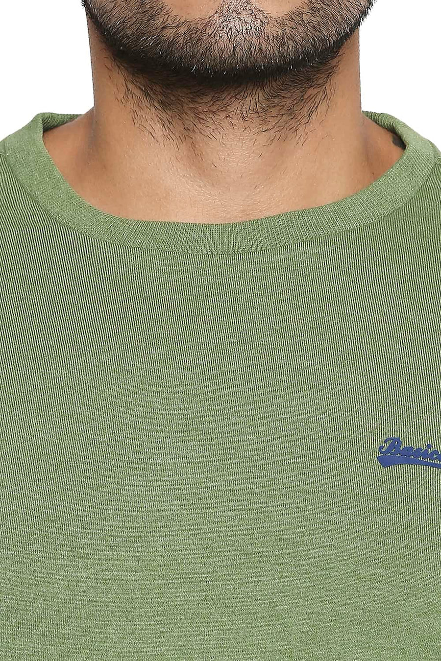 BASICS MUSCLE FIT CACTUS CREW NECK T SHIRT