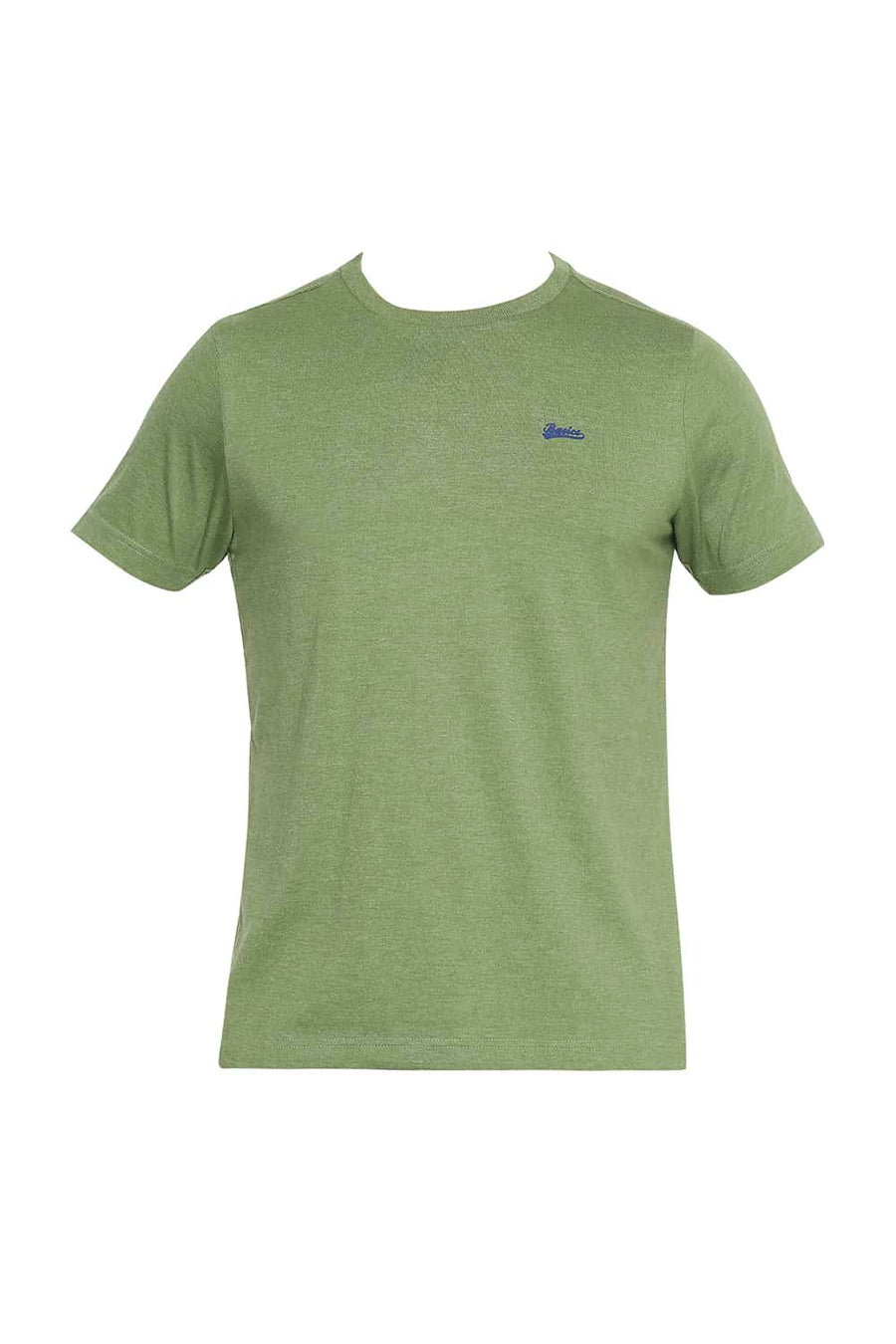 BASICS MUSCLE FIT CACTUS CREW NECK T SHIRT