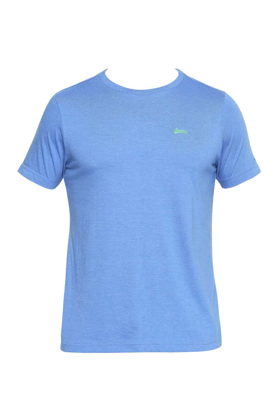 BASICS MUSCLE FIT DIRECTOIRE BLUE CREW NECK T SHIRT