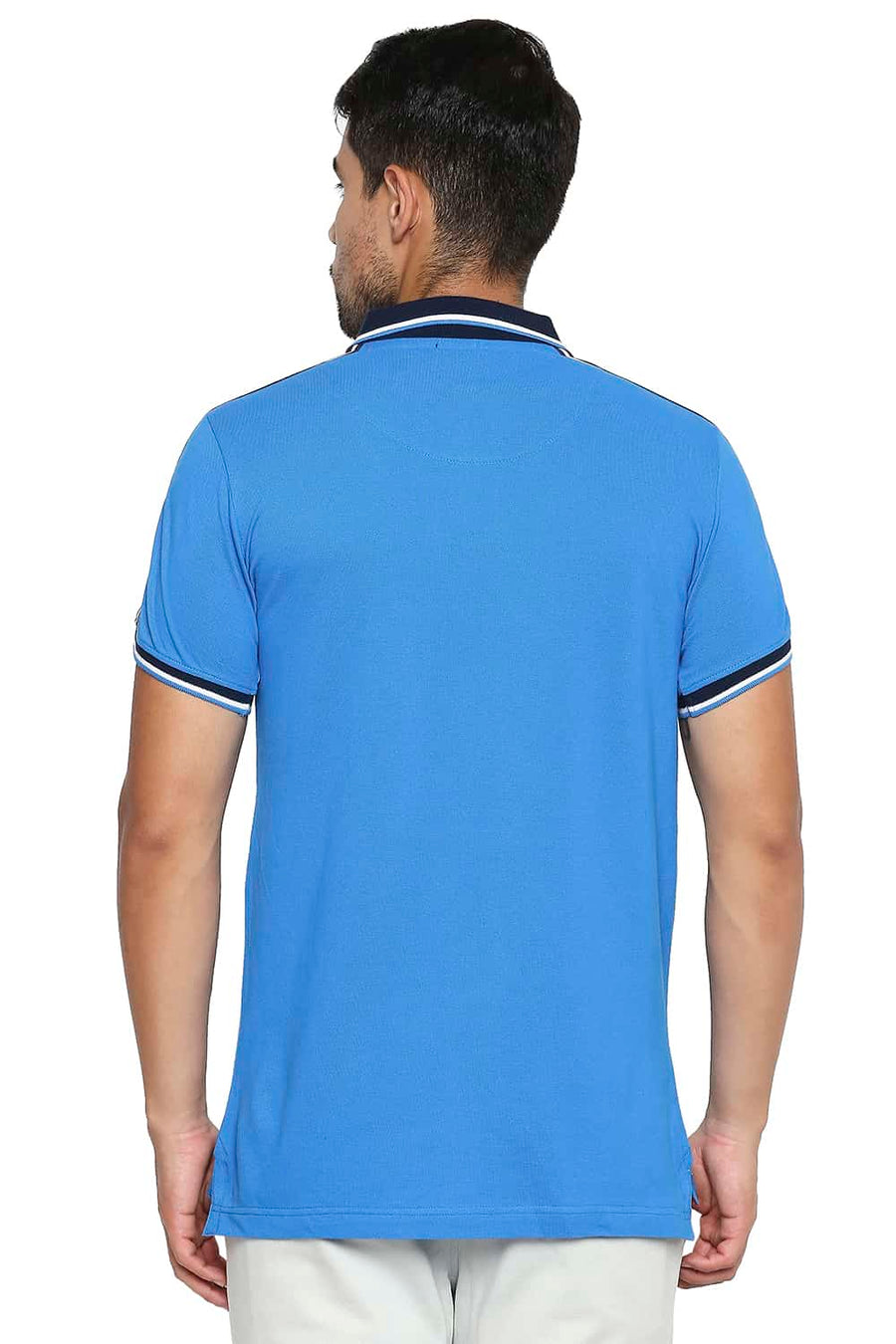BASICS MUSCLE FIT DIRECTOIRE BLUE POLO T SHIRT