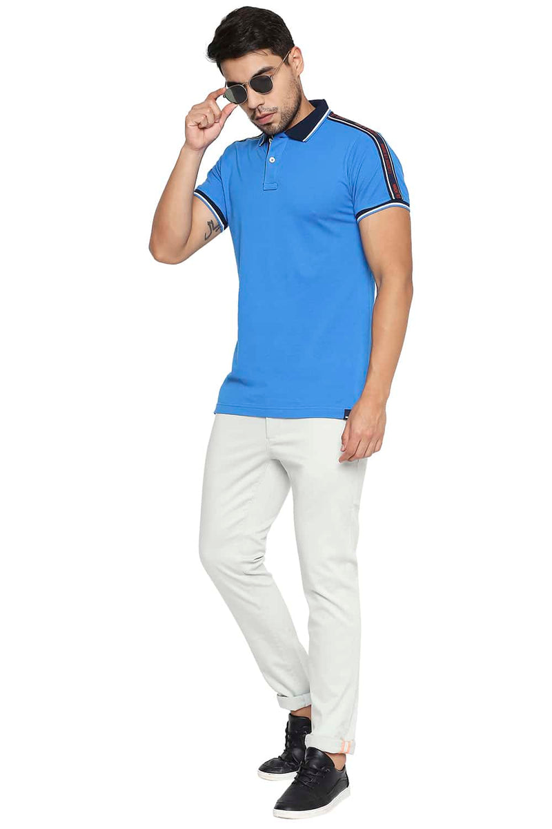 BASICS MUSCLE FIT POLO T SHIRT