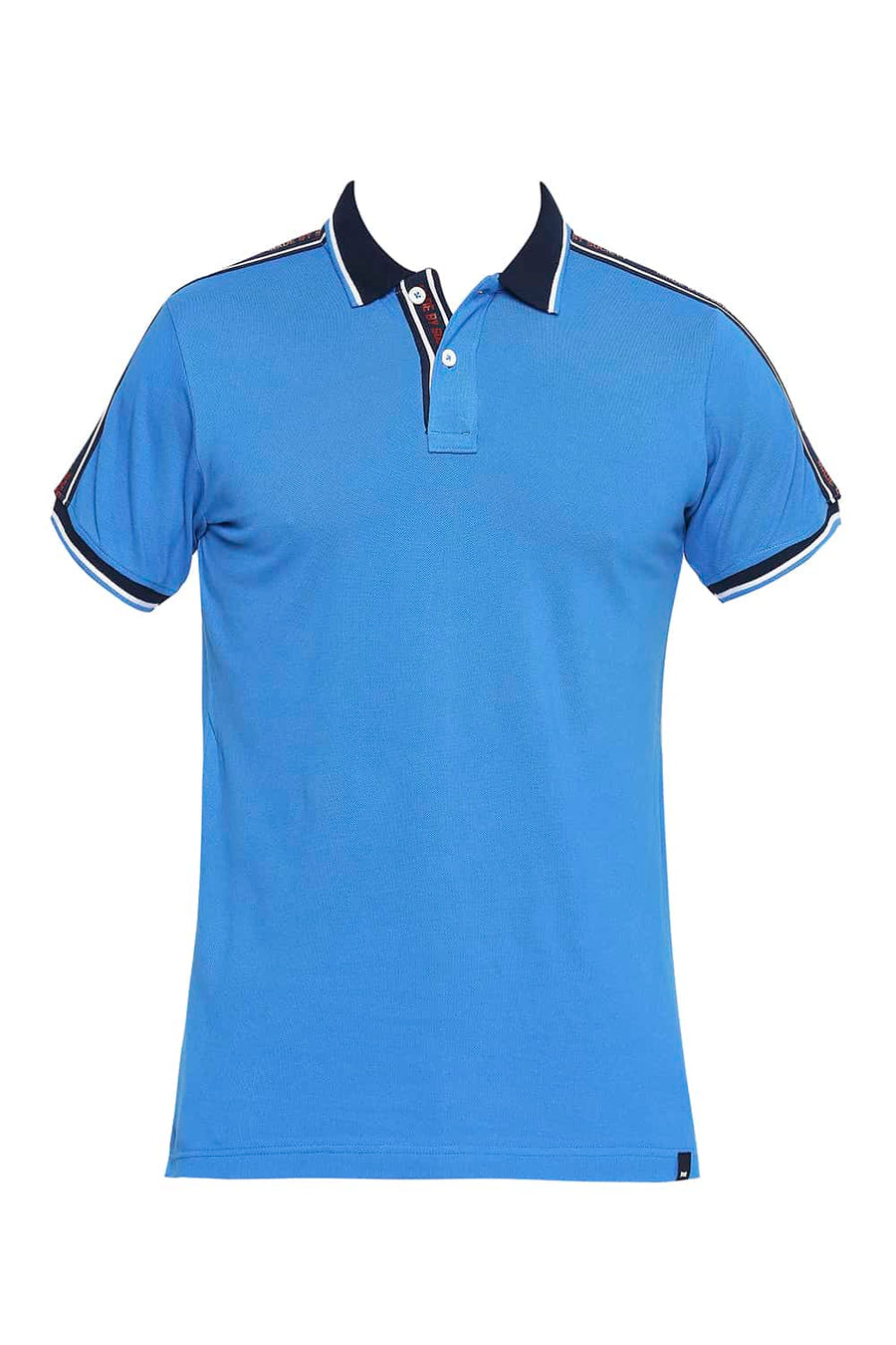 BASICS MUSCLE FIT DIRECTOIRE BLUE POLO T SHIRT