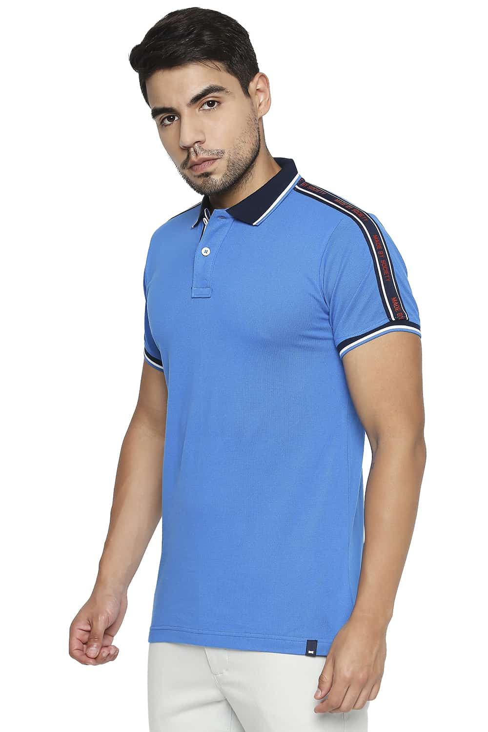 BASICS MUSCLE FIT POLO T SHIRT