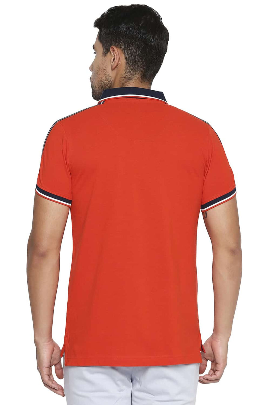 Basics Muscle Fit Fiery Red Polo T Shirt