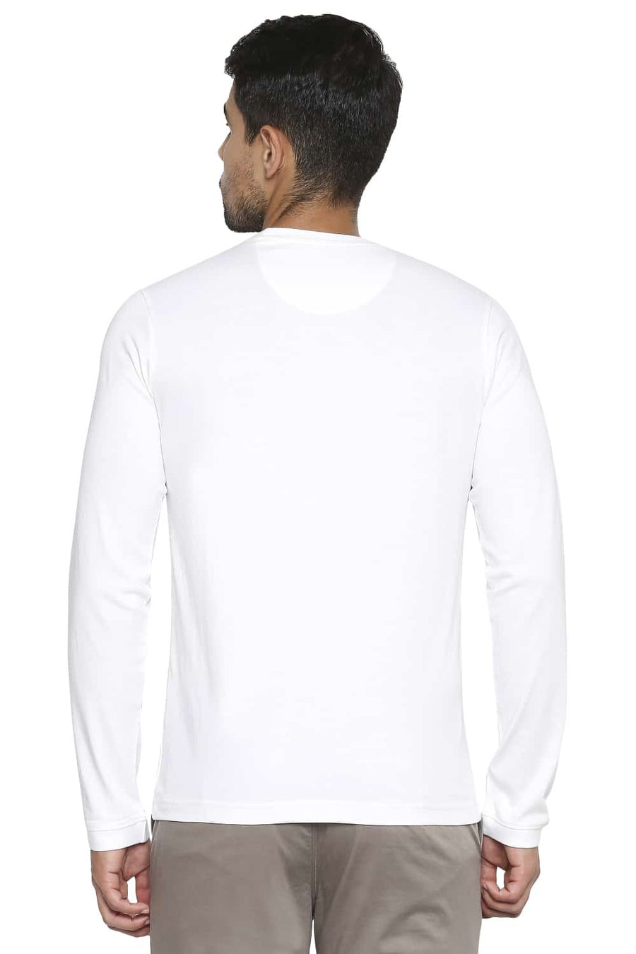 BASICS MUSCLE FIT BRIGHT WHITE CREW NECK T SHIRT