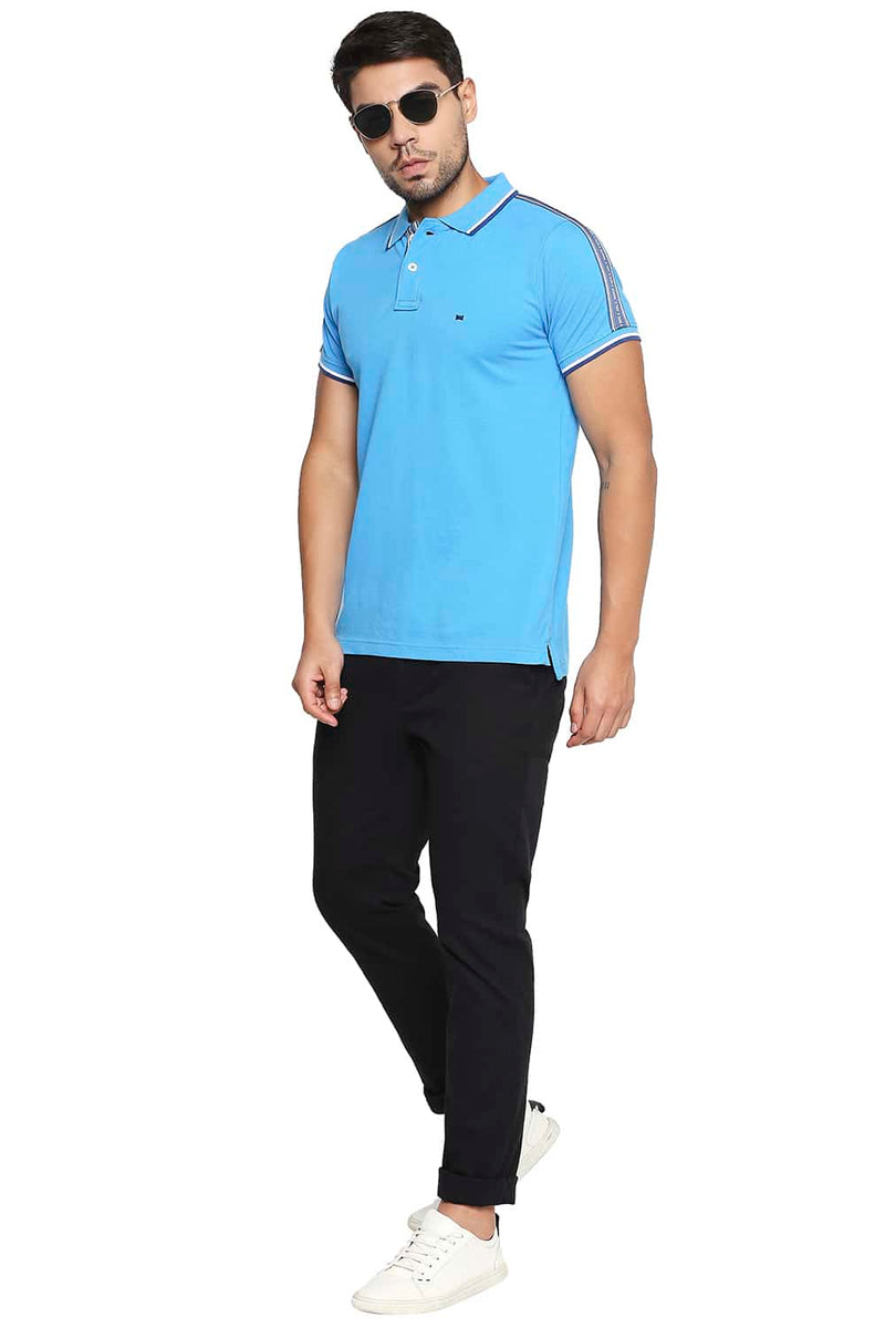 BASICS MUSCLE FIT POLO T SHIRT