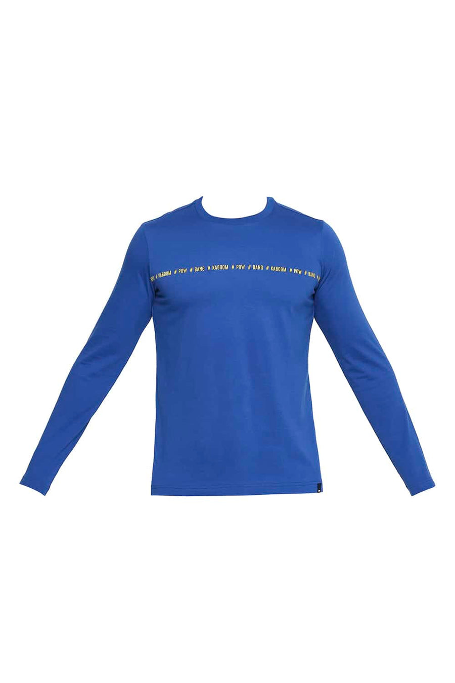 BASICS MUSCLE FIT NAUTICAL BLUE CREW NECK T SHIRT