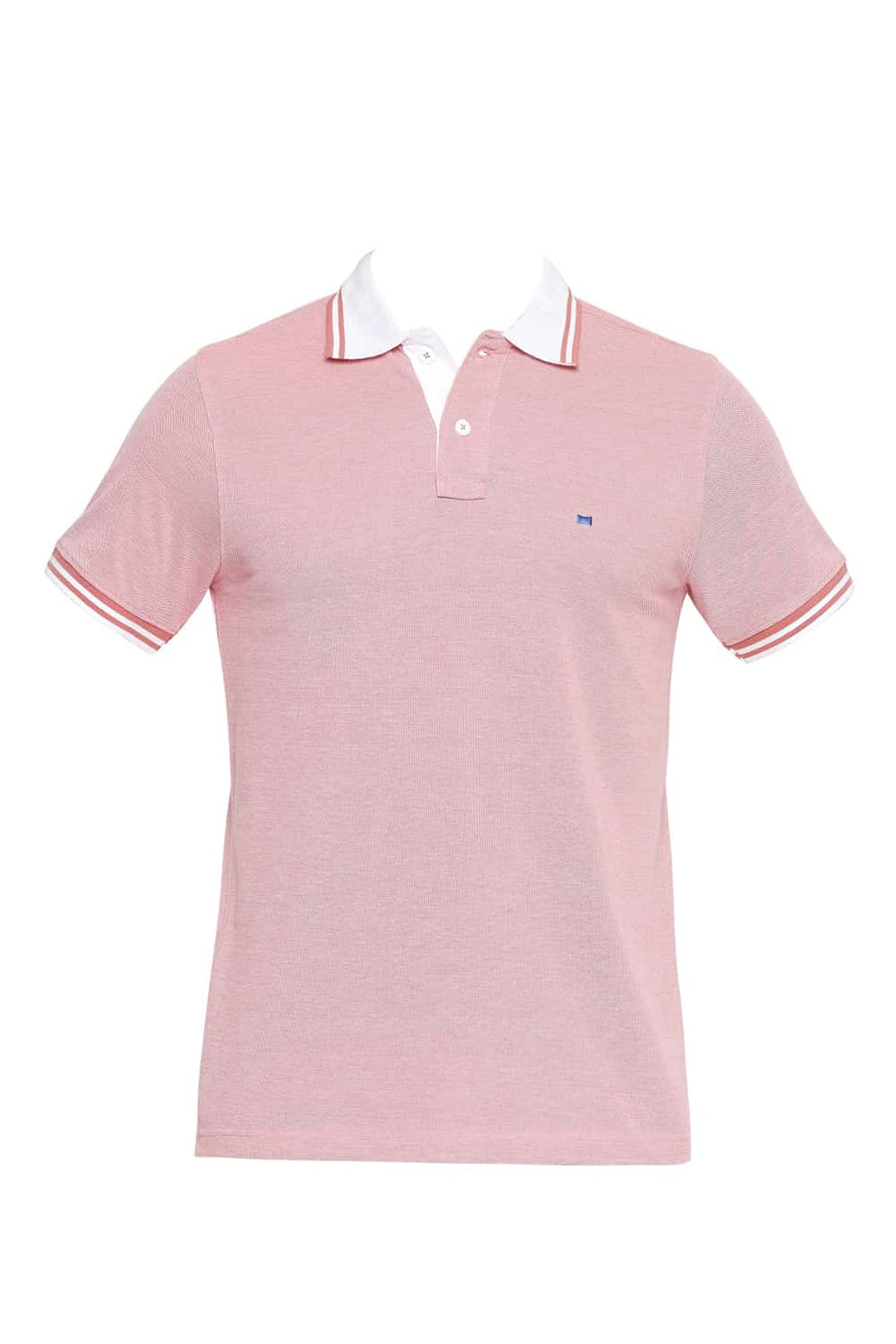 BASICS MUSCLE FIT CALYPSO CORAL POLO T SHIRT