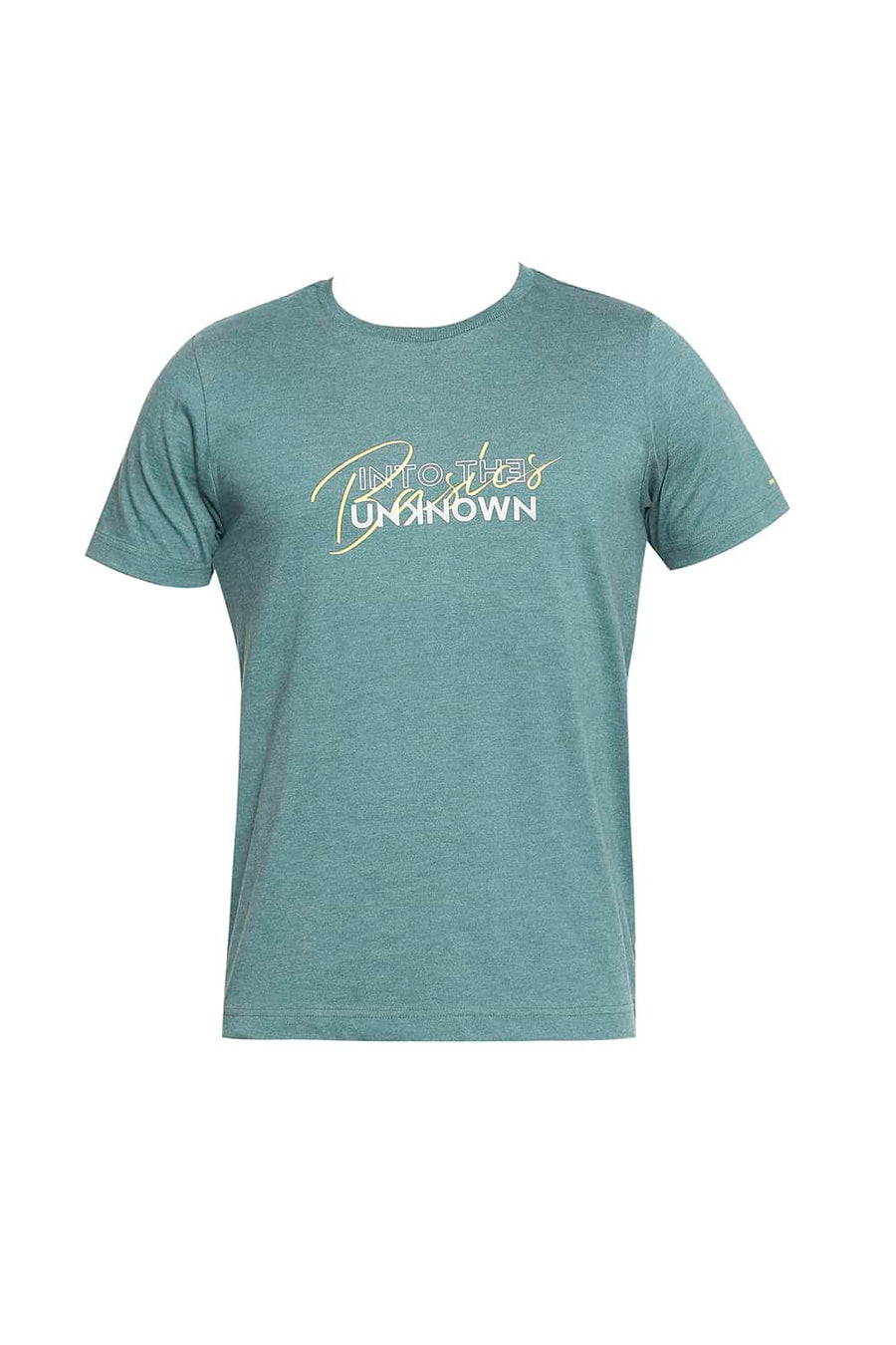 BASICS MUSCLE FIT STROM GREEN CREW NECK T-SHIRT