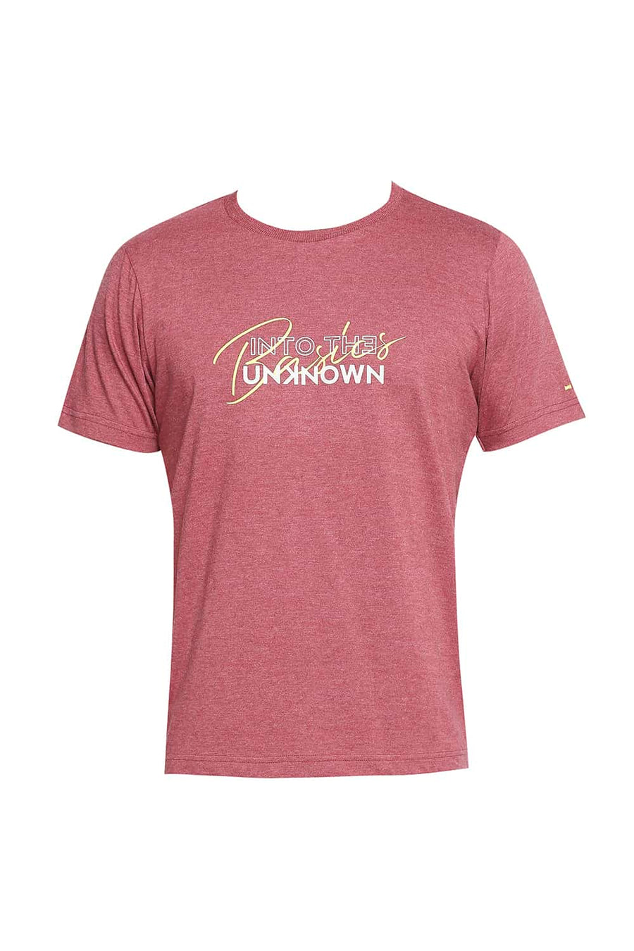 BASICS MUSCLE FIT RHODENDRON RED CREW NECK T-SHIRT