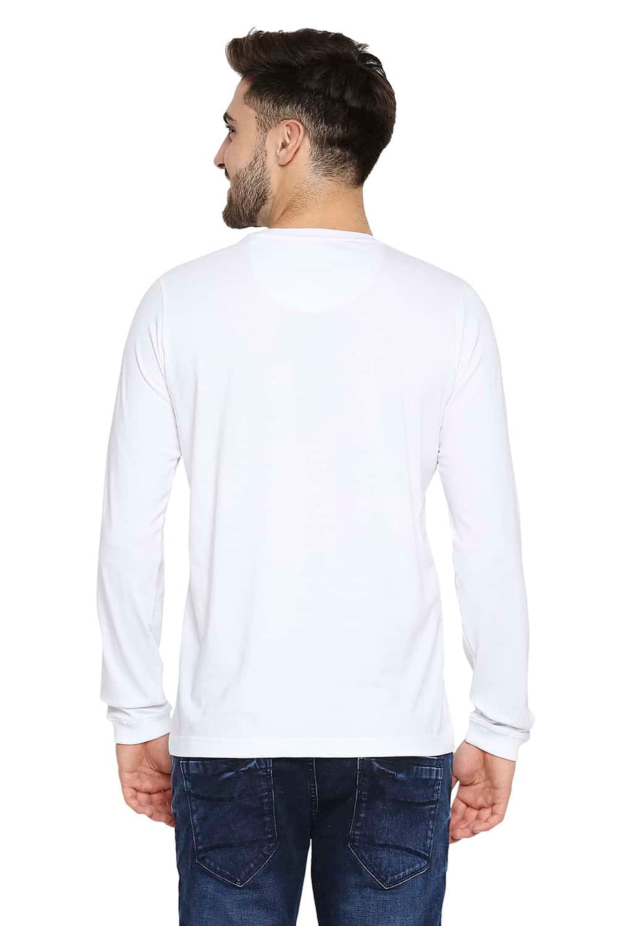 BASICS MUSCLE FIT BRIGHT WHITE CREW NECK T-SHIRT