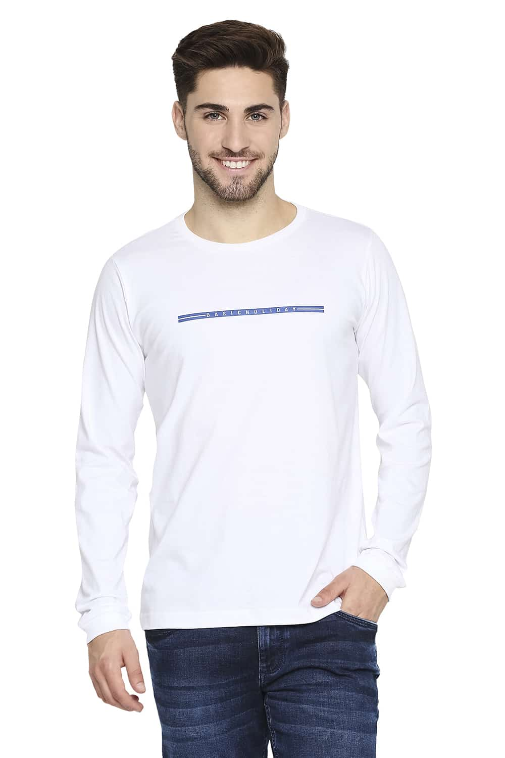 BASICS MUSCLE FIT CREW NECK T-SHIRT