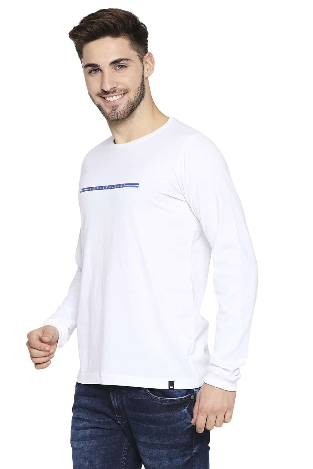 BASICS MUSCLE FIT CREW NECK T-SHIRT